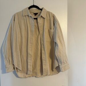Oversized corduroy shacket